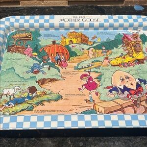 VintageMother Goose Illustrated Tray